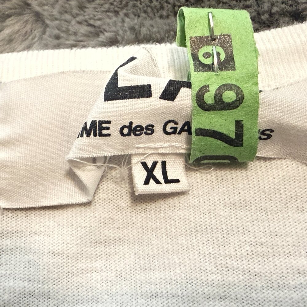 $249 Authentic PLAY by COMME des GARCONS Made in JAPAN Heart White T-Shirt Sz.XL - Picture 6 of 9